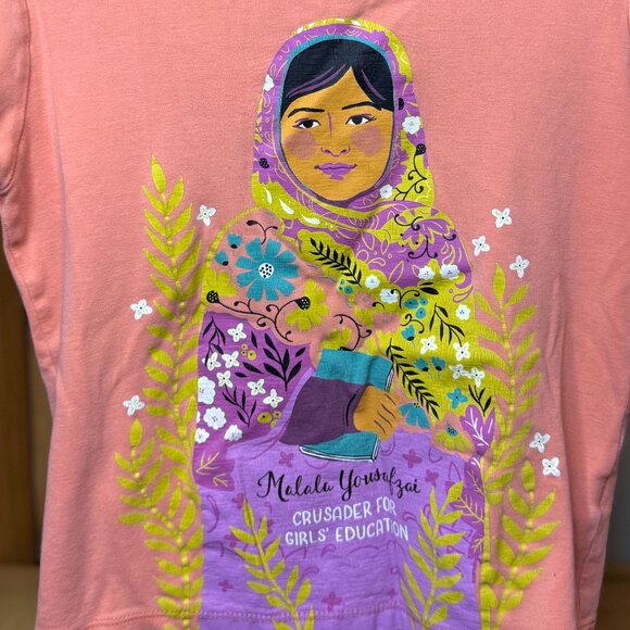Piccolina Malala Yousafzai Graphic Tee Size 5T Crusader for Girls and Education - Picture 1 of 3